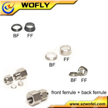 high pressure dual ferrules stainless steel tube compression fitting